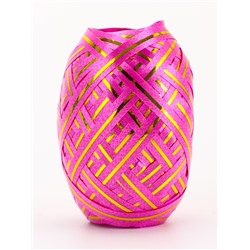 Лента упаковочная для воздушных шаров и подарков, с золотой полосой, ассорти, набор 6 шт., 0.5 см × 10 м