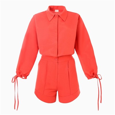 Костюм женский (блузка, шорты) MINAKU: Casual Collection, красный, размер 44