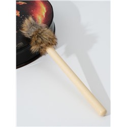 Шаманский бубен «Огненный конь», музыкальный инструмент, с колотушкой, 5×25×25 см