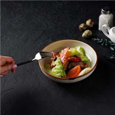 Тарелка глубокая Magistro «Церера», 700 мл, d=18.5 см, фарфор, белая