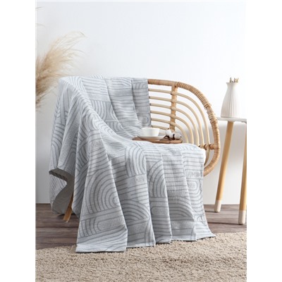 Плед «Этель» Cotton, 150×240 см, синий, хлопок 100%