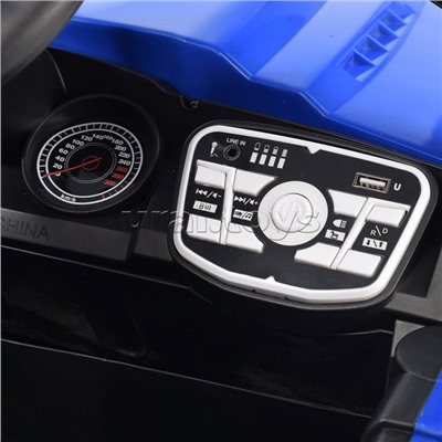 Электромобиль "Автокросс" на аккумуляторе, с р/у управлением, в коробке (синий)