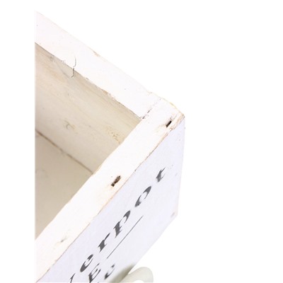 Декоративное кашпо для цветов «Велосипед Flowerpot de Rose», 26×12×18 см, дерево, пластик, белое