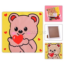 Набор творческая мастерская 22х22см "Влюблённый мишка"