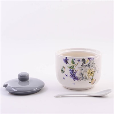 60215 Сахарница 3пр 520мл Букет фантазий доломит LR (х36)