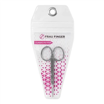 Frau Finger Ножницы маникюрные для кутикулы прямые / Classic FS-117SP, глянцевые, ручная заточка, 10 см 20678