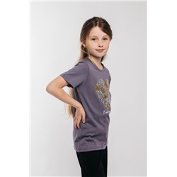 Футболка для девочки 51298 (Серо-фиолетовый)