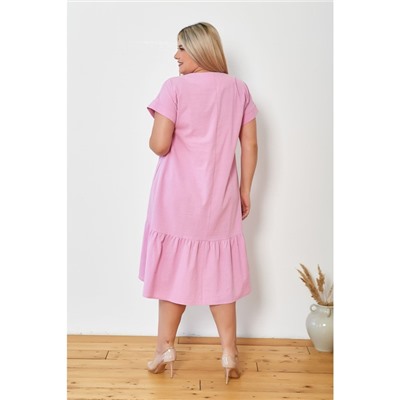 Платье женское, размер 62, розовое