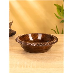 Чаша «Тарталетка», 18×18×5 см, дерево шишам