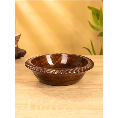 Чаша «Тарталетка», 18×18×5 см, дерево шишам