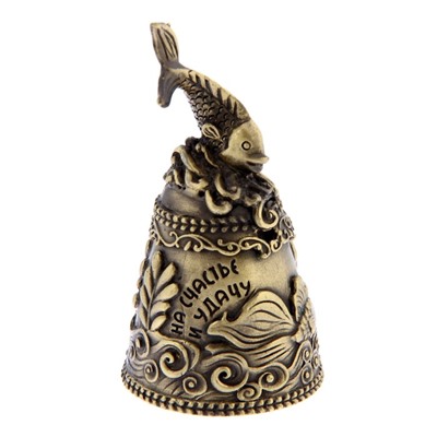 Колокольчик ангел «На счастье и удачу», 7×3.5 см