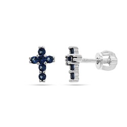Серьги из серебра куб.циркон., В10-0480 сап