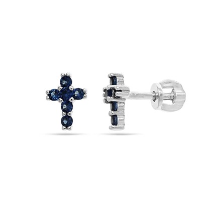 Серьги из серебра куб.циркон., В10-0480 сап