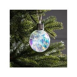 Ёлочный шар «Ретро шар», 8×10.5 см, 5 LED, от батареек LR44×3, свечение тёплое белое