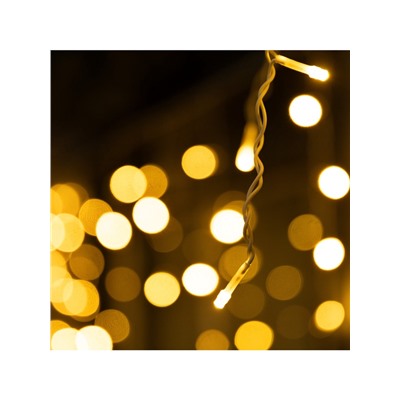 Гирлянда «Бахрома» 6×0.7 м, IP44, УМС, белая нить, 120 LED, свечение тёплое белое, 220 В