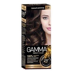 Gamma Perfect Color Стойкая Крем-Краска для волос тон 4.0 Темный шоколад с окислителем кремом 6% 50 мл