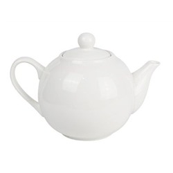 Чайник заварочный 1200мл, D=21см, L=14см, H=15см, фарфор, белье 1/24, тс0718-20