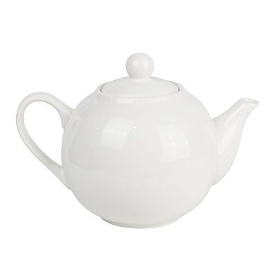 Чайник заварочный 1200мл, D=21см, L=14см, H=15см, фарфор, белье 1/24, тс0718-20