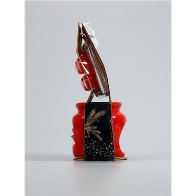 УЦЕНКА Набор: Аромалампа для эфирных масел, мелтсы из воска ароматические «Ёлочка», красная, 7.5×7.5×8 см