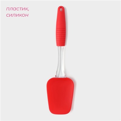 Лопатка Доляна «Про», силикон, 25.5 см, красная