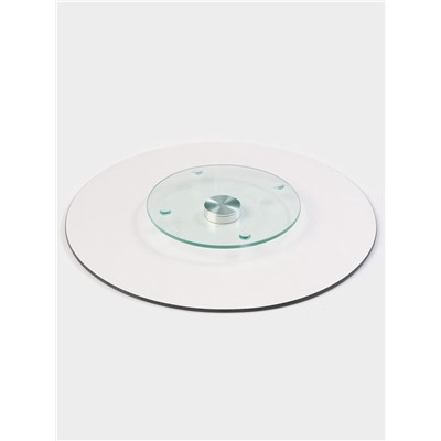 Подставка для торта Magistro «Восток», d=32 см, вращающаяся, стекло, чёрная