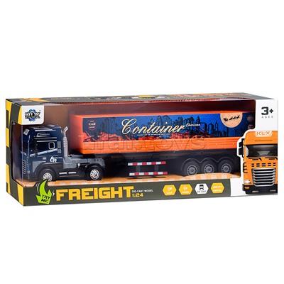 Машина "Фура 2" 1:24 (свет,звук) в коробке