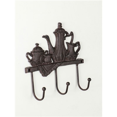 Настенные крючки декоративные «Чаепитие», чугун, 18×20×5.5 см