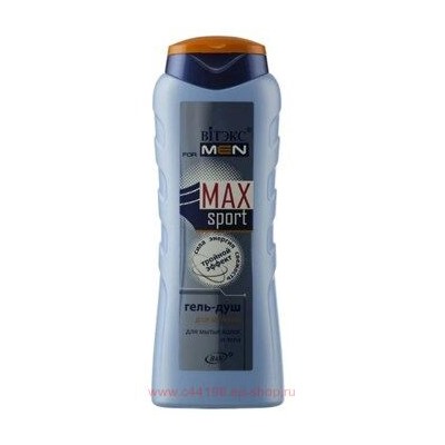 Витэкс Гель-душ для мытья волос и тела For men MAXsport 400 мл