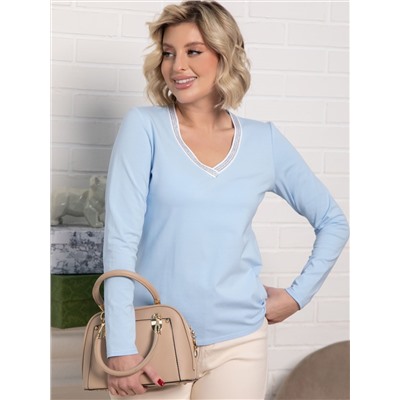 Блуза с кантом Либерти (голубая) Б15264-50М