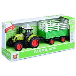 Трактор "Ферма" 1:16 (свет, звук) на батарейках, в коробке