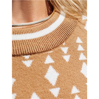 Платье жаккардовой вязки с кашемиром