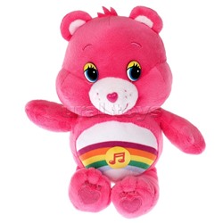 Мягкая игрушка "Мишка розовый с радугой" 20 см, озвученный