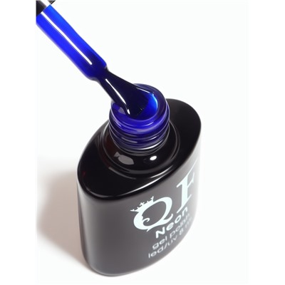 Гель лак для ногтей, неоновый, 3-х фазный, 8 мл, LED/UV, синий (38)