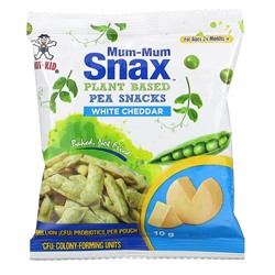 Hot Kid, Mum-Mum Snax, Baked Pea Snacks, For Ages 24 Months+, White Cheddar, 5 Pouches, 1.76 oz (50 g)