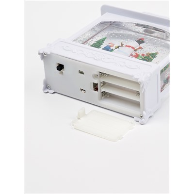 Фигура светодиодная «Снеговик» 5.5×14×19.5 см, от батареек 3хААА, музыка, USB, свечение тёплое белое