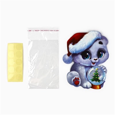 Пакет под сладости новогодний «Мишка», 11×6 см