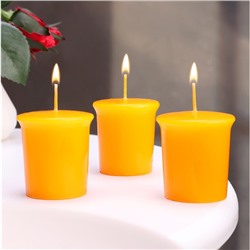 Набор свечей ароматических Orange, апельсин, 3 шт., 5×4.5 см