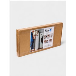 Плетёная корзина для белья с крышкой «Лён», 60 л, 43×20×80 см, белая