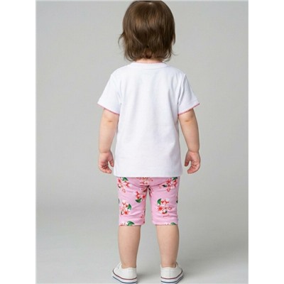 Комплект детский трикотажный для девочек: джемпер (футболка), брюки (легинсы укороченные)
