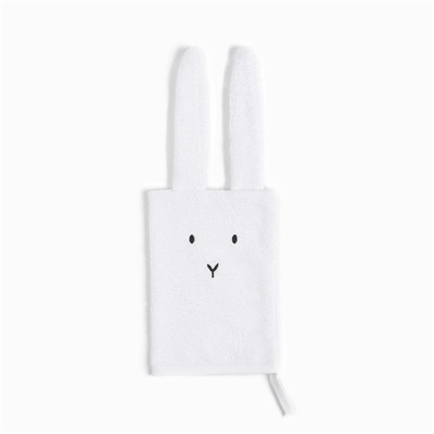 Набор «Крошка Я» (полотенце-уголок, рукавица, нагрудник), хлопок 100%, белое