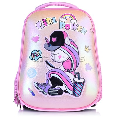 Рюкзак Ergonomic Classic "Girl power" 37х29х17 см EVA материал светоотраж. 2 отделения 2 кармана