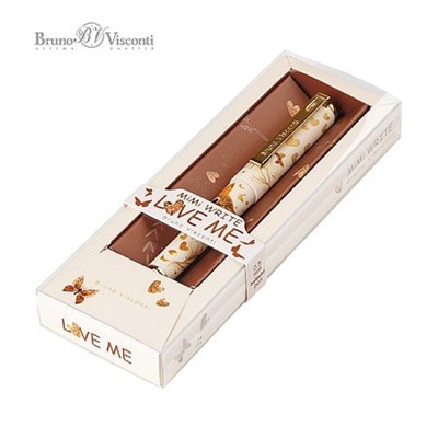 Ручка шариковая  "ЛЮБОВЬ. МИЛЫЙ КОТИК" 0.5мм MIMIWRITE синяя в футляре 20-0487 Bruno Visconti