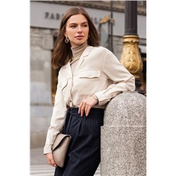 Блузка из премиальной вискозы в рубчик