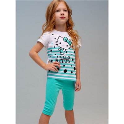 Комплект трикотажный для девочек: фуфайка (футболка), брюки (легинсы)