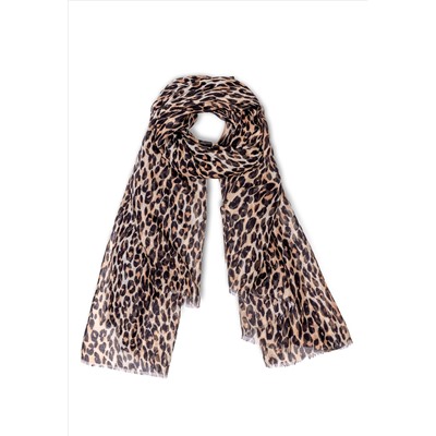 600999 Женский палантин, анималистичный принт