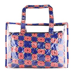 Сумка 2в1,прозрачная + с узорами 40х30х10см.