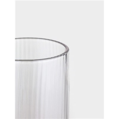 Набор бокалов для шампанского Just for you, 180 мл, 2 шт., 7×24 см, ребристые, стекло, прозрачный