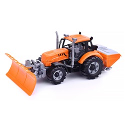 Трактор "Прогресс" снегоуборочный инерционный (оранжевый) (в коробке)