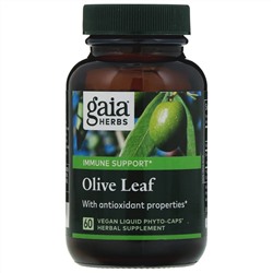 Gaia Herbs, Листья оливы, 60 веганских капсул Liquid Phyto-Caps