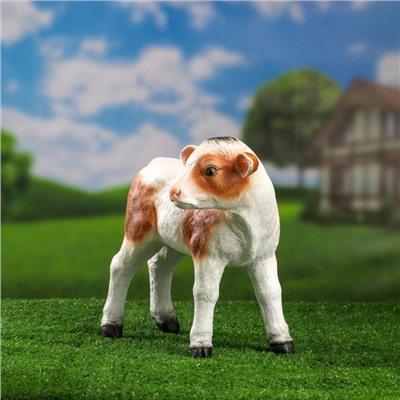 Садовая фигура из полистоуна «Телёнок», 27 см